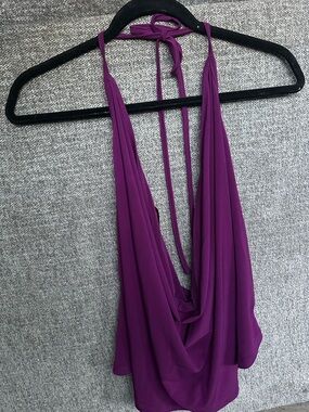 torrid Deep Plum Halter Cowl Top